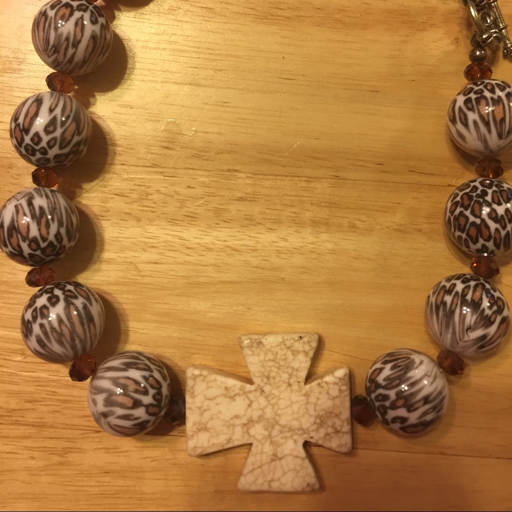 Cheetah print necklace